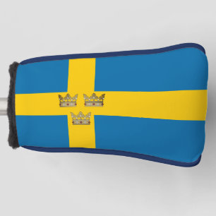 Die Flagge Schwedens mit Drei Kronen Schwedens wur Golf Headcover