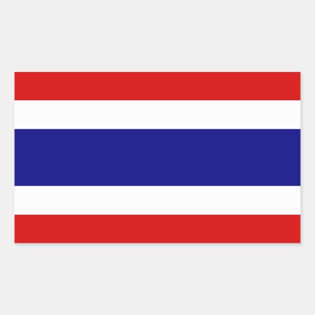 Die Flagge Thailands Rechteckiger Aufkleber (Vorderseite)