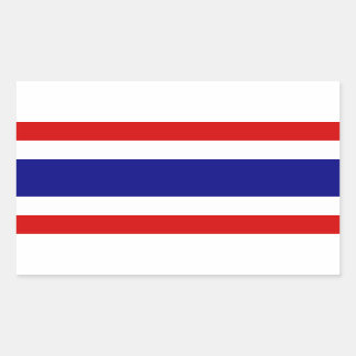 Die Flagge Thailands Rechteckiger Aufkleber