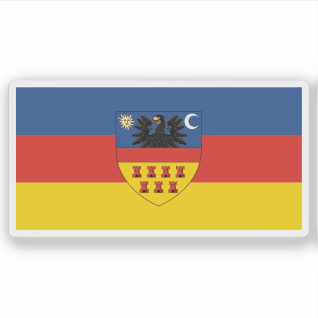 Die Flagge Transsilvaniens Aufkleber (Vorderseite)