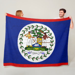 Die Flagge von Belize - ein Tapisserie des Belizis Fleecedecke