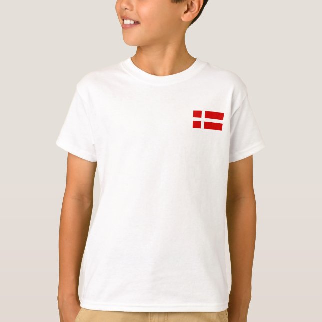 Die Flagge von Dänemark T-Shirt (Vorderseite)