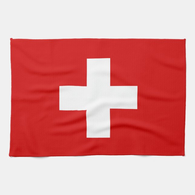 Die Flagge von der Schweiz Handtuch (Horizontal)