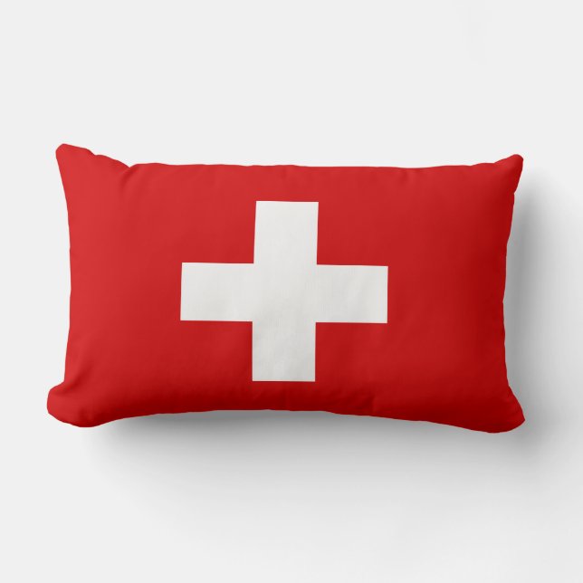 Die Flagge von der Schweiz Lendenkissen (Vorderseite)