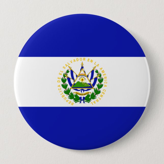 Die Flagge von El Salvador. Button (Vorderseite)