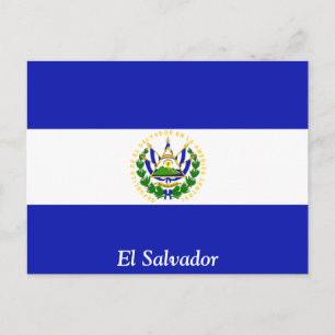 Die Flagge von El Salvador. Postkarte