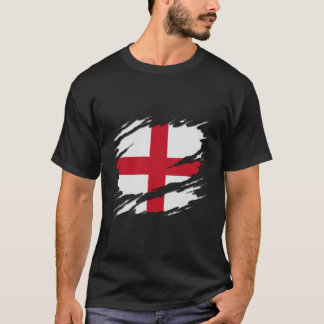 Die Flagge von England St. George's Cross Ripped R T-Shirt
