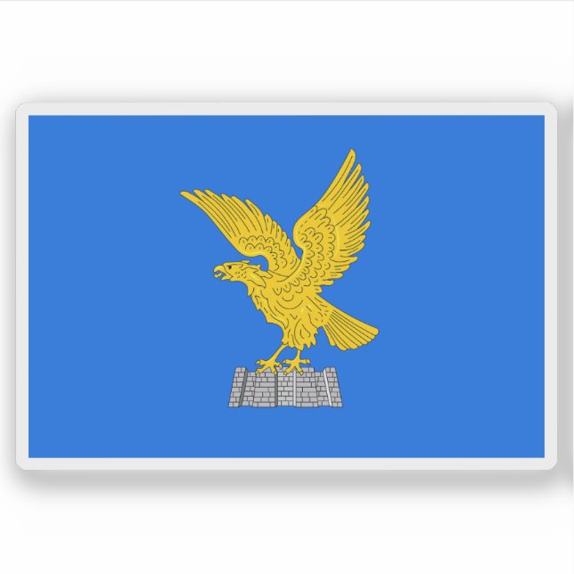 Die Flagge von Friaul-Julisch Venetien, Italien Aufkleber (Vorderseite)