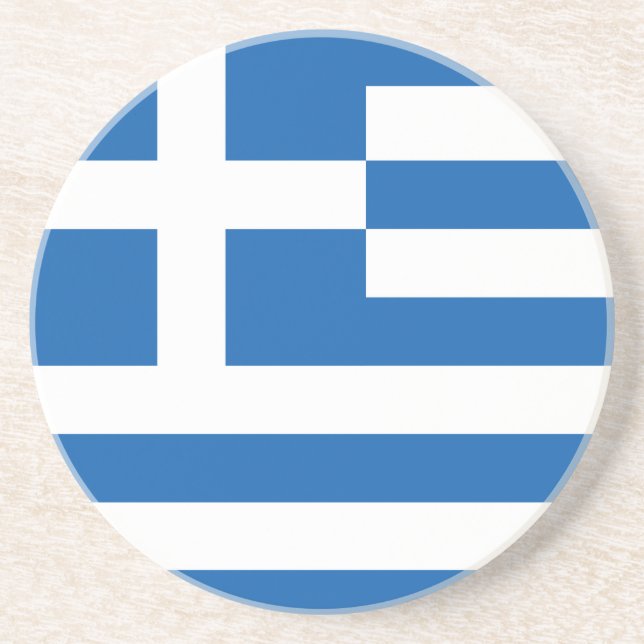 Die Flagge von Griechenland Untersetzer (Vorne)