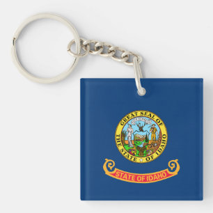 Die Flagge von Idaho: der Staat von Gem, der Ameri Schlüsselanhänger