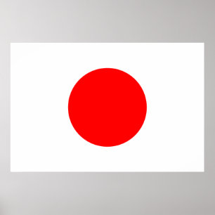 Die Flagge von Japan Poster