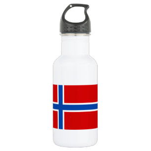 Die Flagge von Norwegen Trinkflasche