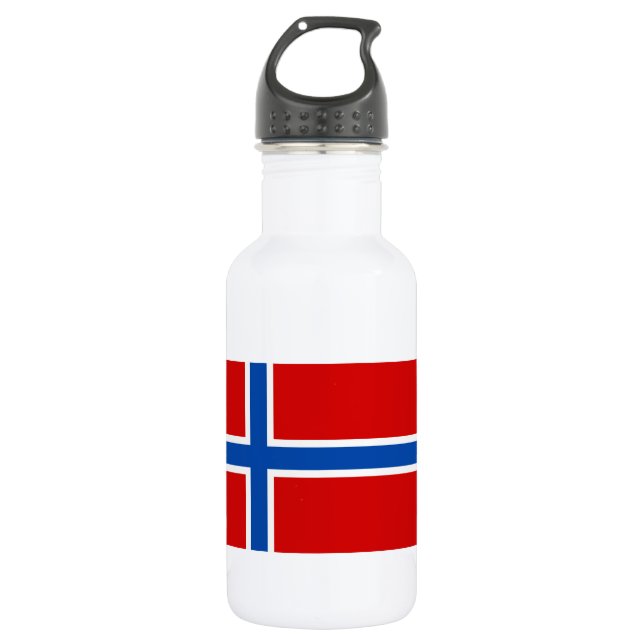 Die Flagge von Norwegen Trinkflasche (Vorderseite)