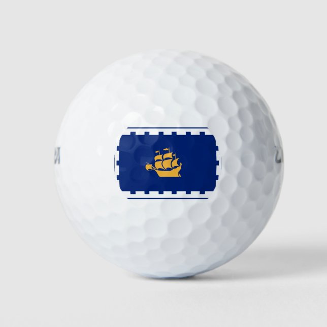 Die Flagge von Quebec City Golf Balls Golfball (Vorderseite)