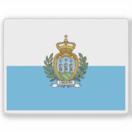 Die Flagge von San Marino Aufkleber