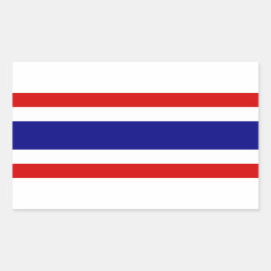 Die Flagge von Thailand Rechteckiger Aufkleber