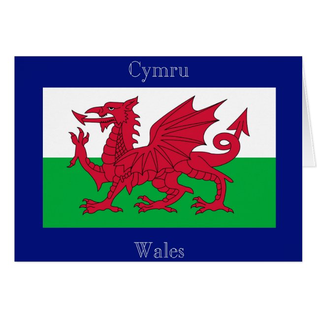 Die Flagge von Wales (Vorderseite (Horizontal))