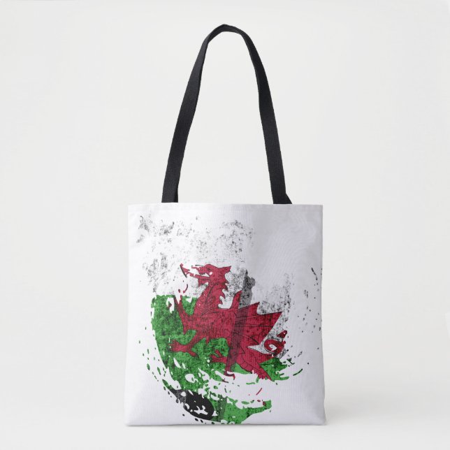die Flagge von Wales (Vorderseite)