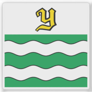 Die Flagge von Yverdon-les-Bains, Schweiz Aufkleber