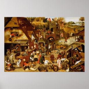 Die flämischen Sprichwörter Poster