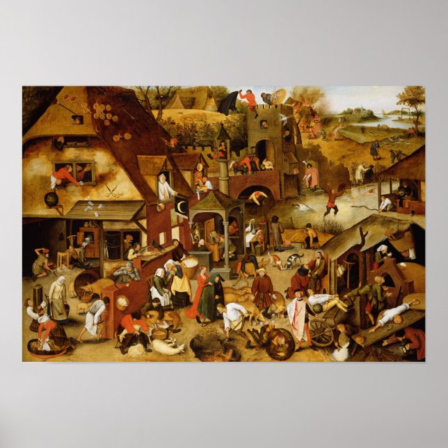 Die flämischen Sprichwörter Poster (Vorne)