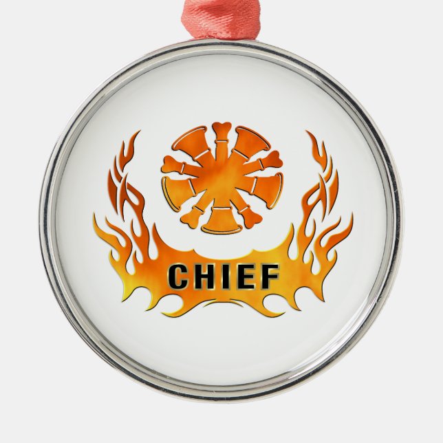 Die Flammen des Chefs Ornament Aus Metall (Vorne)