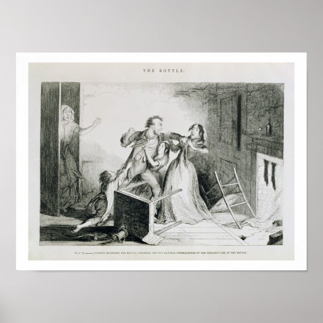 Die Flasche, Plate VI, ängstliche Streit und bruta Poster (Vorne)