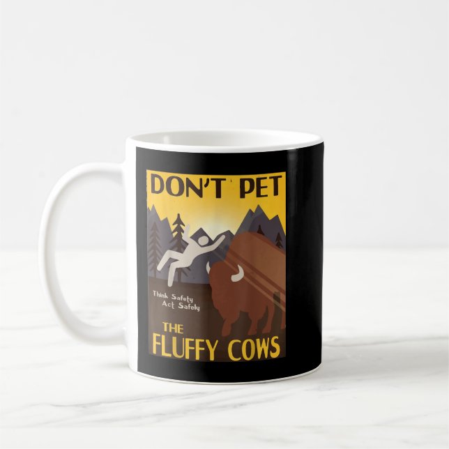 Die flauschigen Kühe nicht in Buffalo essen Kaffeetasse (Links)