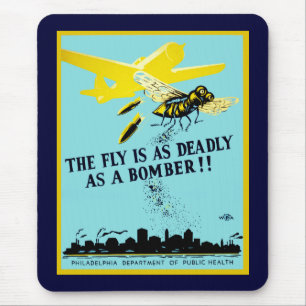 Die Fliege ist so tödlich wie ein Bomber Mousepad