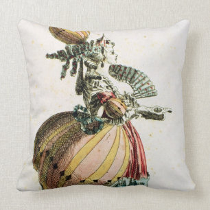 Die Fliegen-Kokette, c.1784 (Farbstich) Kissen