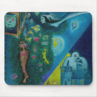 Die Fliegen-Liebhaber - Farbbleistift - Mousepad
