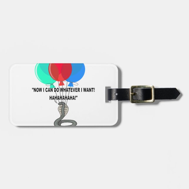 Die fliegende Schlange Gepäckanhänger (Vorderseite horizontal)