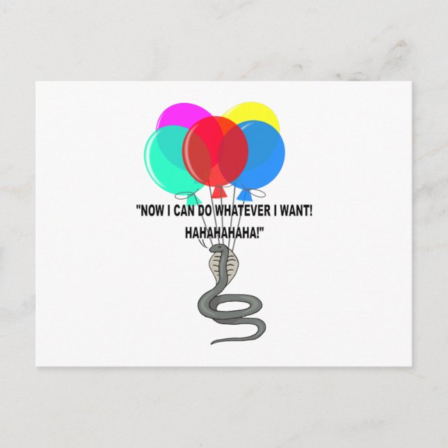 Die fliegende Schlange Postkarte (Vorderseite)