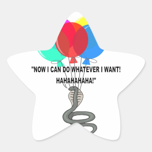 Die fliegende Schlange Stern-Aufkleber (Vorderseite)