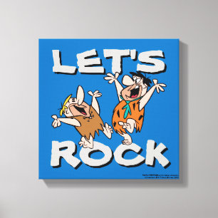 Die Flintstones Fred & Barney - Lasst uns rocken Leinwanddruck