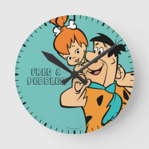 Die Flintstones   Fred u. KieselFlintstone Runde Wanduhr