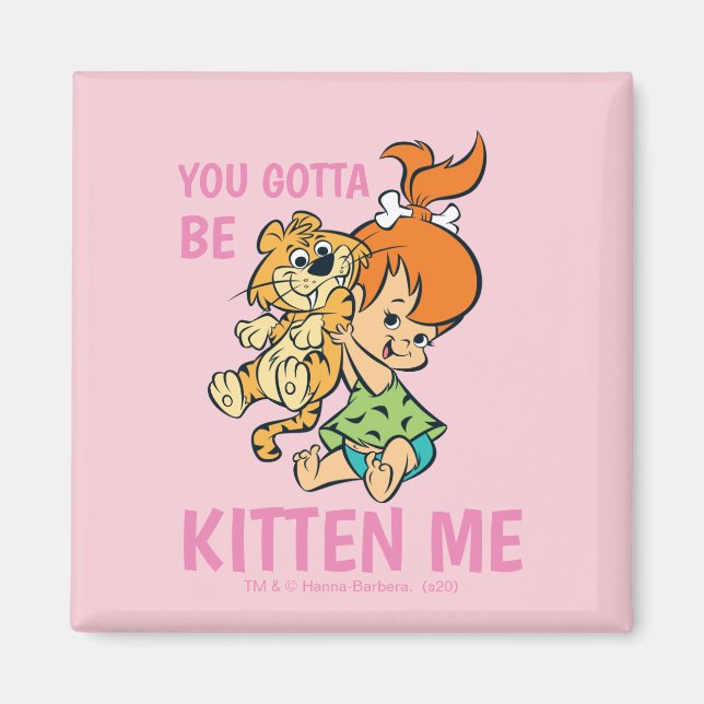 Die Flintstones | Pebbles & ihr Tiger Magnet (Vorne)