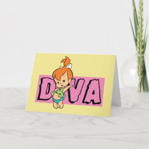 Die Flintstones Pebbles - Kleine Diva Karte