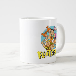 Die Flintstones und Rubbelfamilie Grafik Jumbo-Tasse