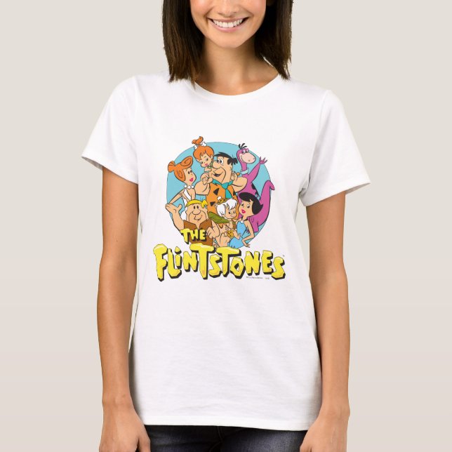Die Flintstones und Rubbelfamilie Grafik T-Shirt (Vorderseite)