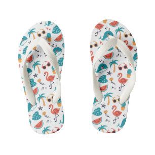 Die Flip Flops des tropischen Sommerspass-Kids