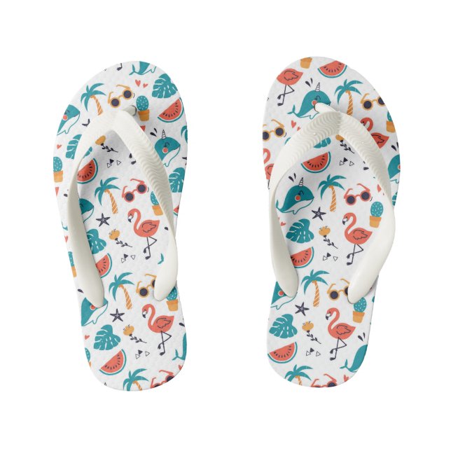 Die Flip Flops des tropischen Sommerspass-Kids (Fußbett)