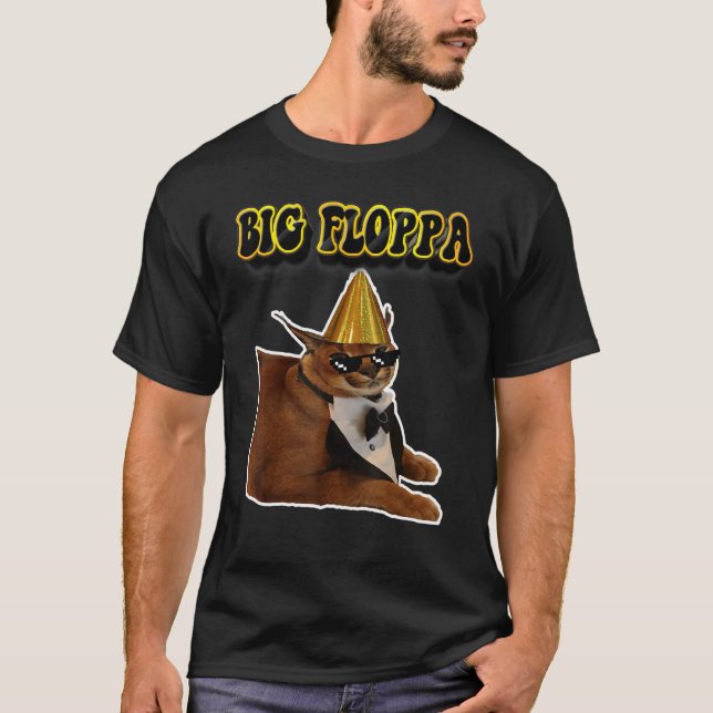 Die Floppa Karakal Katze T-Shirt (Vorderseite)