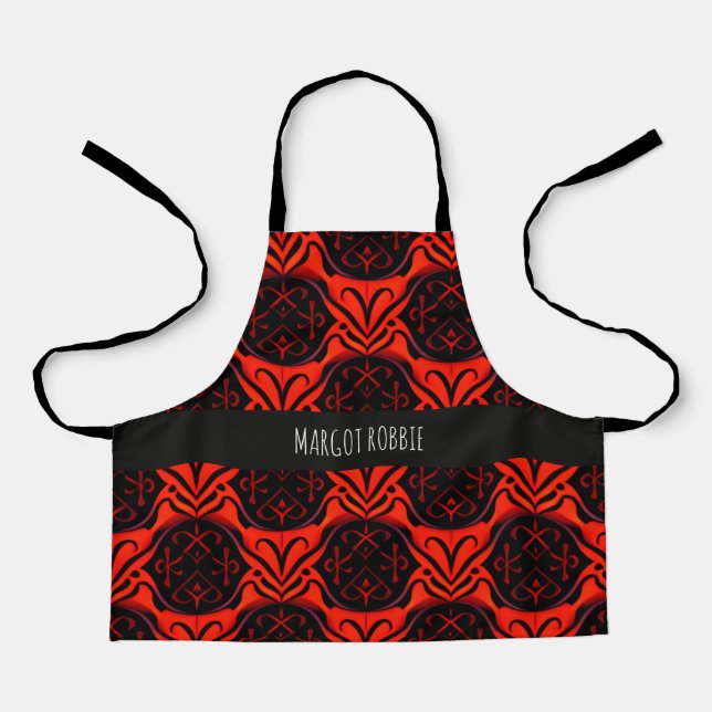 Die Floral Smooth Corner Elegantes Muster Schürze (Vorderseite)