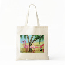 "Die Florida-Flamingo-" Leinwand-Tasche