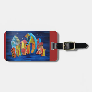 Die florierende Stadt Gepäckanhänger