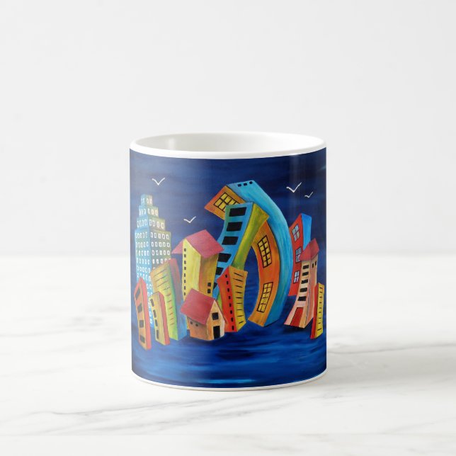 Die florierende Stadt Kaffeetasse (Mittel)