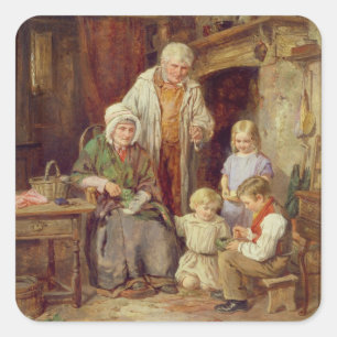 Die Flöten Quadratischer Aufkleber