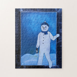 Die Flucht des Schneemanns Gemälde von Alfred Fox Puzzle