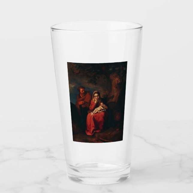 Die Flucht nach Ägypten von Abraham Bloemaert  Glas (Vorderseite)